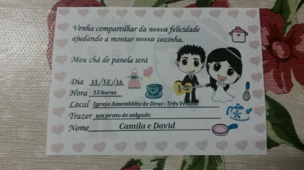 Convite Chá De Panela Pronto! Convite Chá De Panela Pronto!