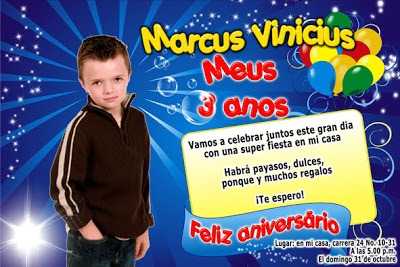 Convite De Aniversario 3 Anos Psd Convite De Aniversario 3 Anos Psd
