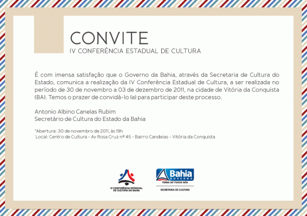 Farol Para Abrolhos Convite Para A Iv Conferência Estadual De Cultura Farol Para Abrolhos Convite Para A Iv Conferência Estadual De Cultura
