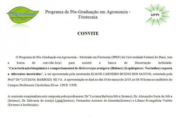 Convite Banca De Dissertação Ppg Convite Banca De Dissertação Ppg