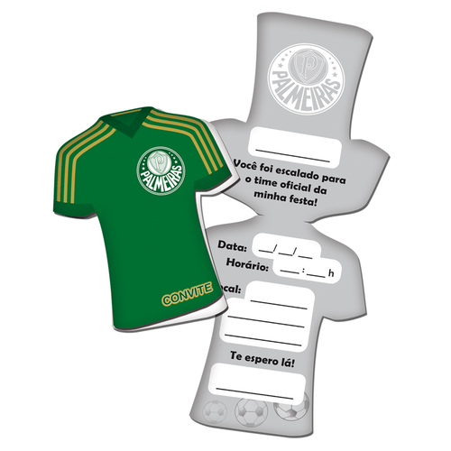 Convite Camisa Palmeiras Festcolor 8un Convite Camisa Palmeiras Festcolor 8un