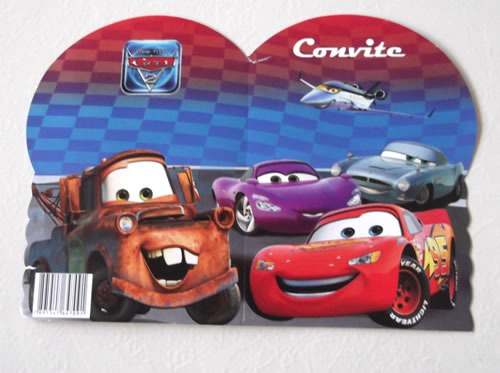 Convite Carros 2 Especial (10 Convites) Convite Carros 2 Especial (10 Convites)