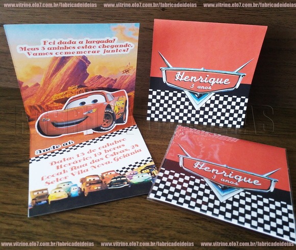 Convite Carro 3d Convite Carro 3d