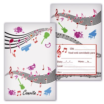 Convite De Aniversario Tema Musical 6 » Happy Birthday World Convite De Aniversario Tema Musical 6 » Happy Birthday World