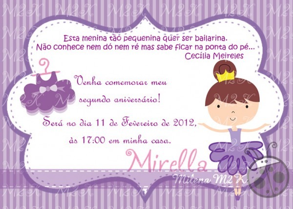 Convite De Bailarina 50 Imagens E Modelos Para Caprichar Nos Convite! Convite De Bailarina 50 Imagens E Modelos Para Caprichar Nos Convite!