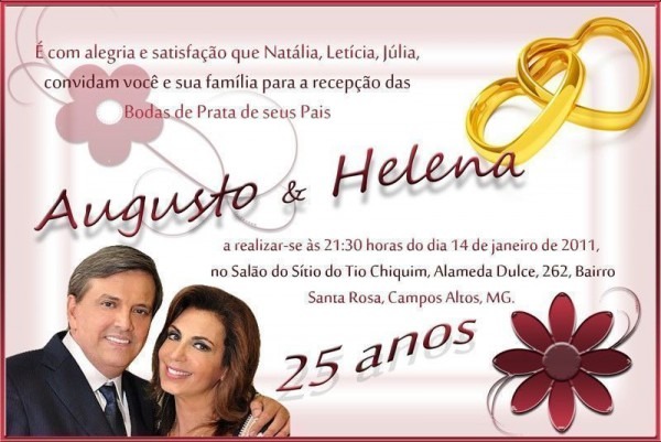 Convite De Bodas De Prata â Modelos De Convite Convite De Bodas De Prata â Modelos De Convite