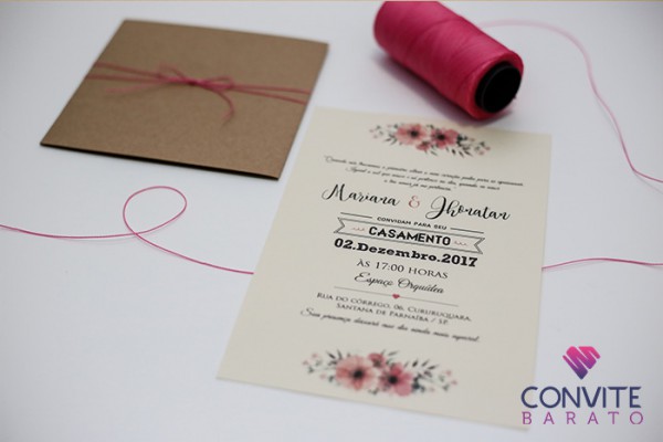 Convite De Casamento No Papel Kraft Convite De Casamento No Papel Kraft
