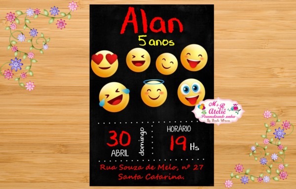 Convite Emoji No Elo7 Convite Emoji No Elo7