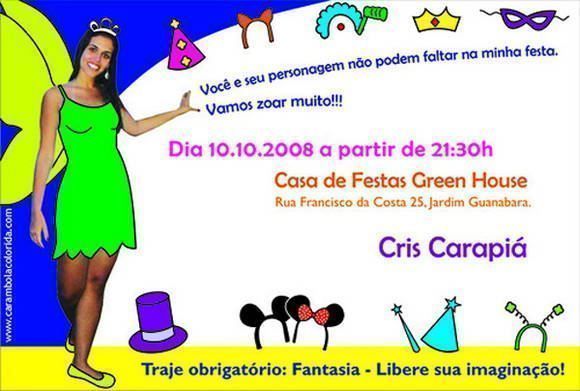 Convite Festa à Fantasia â Modelos De Convite Convite Festa à Fantasia â Modelos De Convite