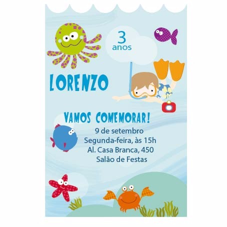 Convite Digital Fundo Do Mar â Le Pinpop Convite Digital Fundo Do Mar â Le Pinpop