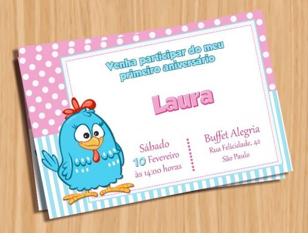 Convite Galinha Pintadinha Rosa Convite Galinha Pintadinha Rosa