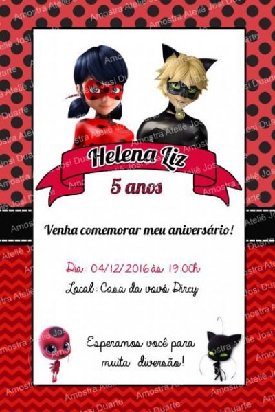 Convite Ladybug 60 Modelos Fantásticos Para Se Inspirar, Confira! Convite Ladybug 60 Modelos Fantásticos Para Se Inspirar, Confira!