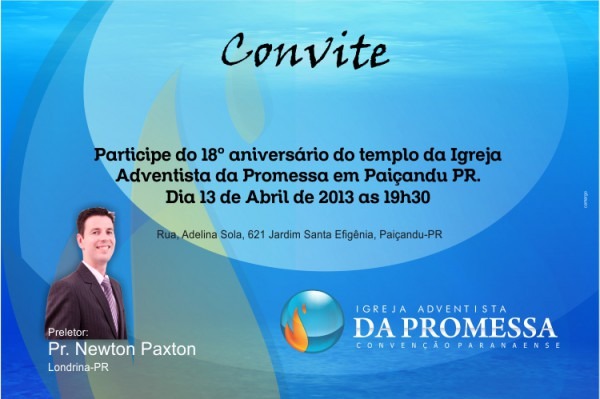Convite 18° Aniversário Iap Em Paiçandu Convite 18° Aniversário Iap Em Paiçandu