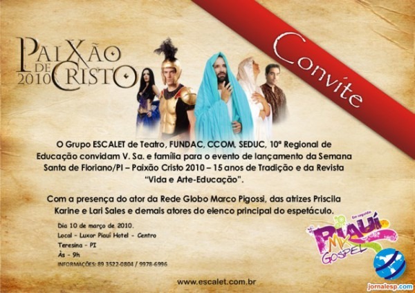 Jornalesp Com » Lançamento Da Paixão De Cristo 2010 Acontece Nesta Jornalesp Com » Lançamento Da Paixão De Cristo 2010 Acontece Nesta