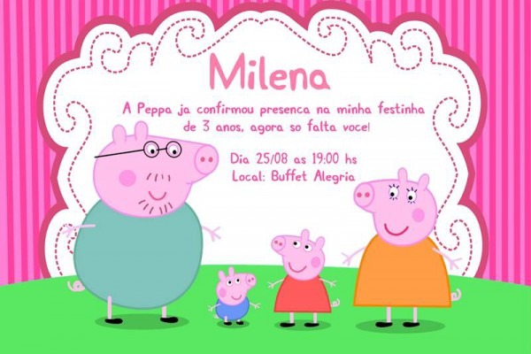 40 Convites Da Peppa Pig E George â Modelos De Convite 40 Convites Da Peppa Pig E George â Modelos De Convite