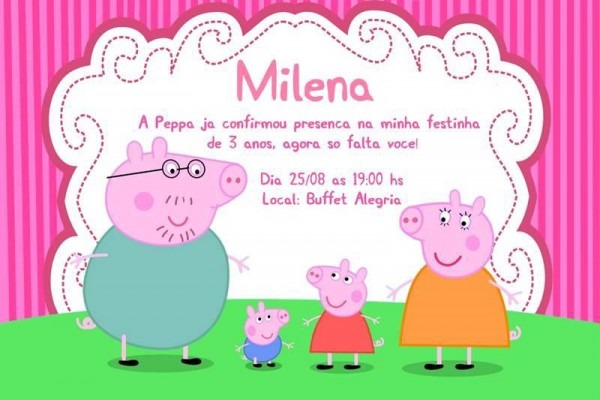 30 Convite Peppa Pig No Elo7 30 Convite Peppa Pig No Elo7
