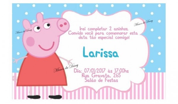 Convite Peppa Pig No Elo7 Convite Peppa Pig No Elo7