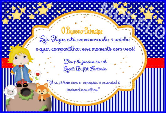 Convite Pequeno PrÃncipe â 40 Ideias Fofas E Modelos P Imprimir! Convite Pequeno PrÃncipe â 40 Ideias Fofas E Modelos P Imprimir!