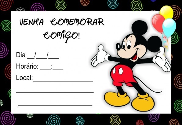 Gn Convites De Festas Convite Do Mickey Mouse 10 05 2014 Gn Convites De Festas Convite Do Mickey Mouse 10 05 2014