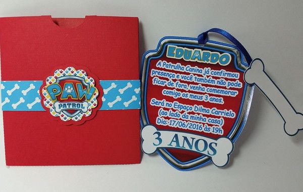 Convite Patrulha Canina No Elo7 Convite Patrulha Canina No Elo7