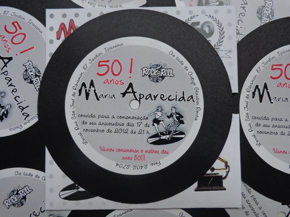 Convite Disco De Vinil Convite Disco De Vinil