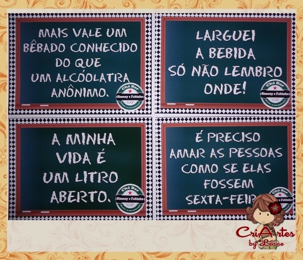 Frases Engraçadas Para Chá Bar No Elo7 Frases Engraçadas Para Chá Bar No Elo7
