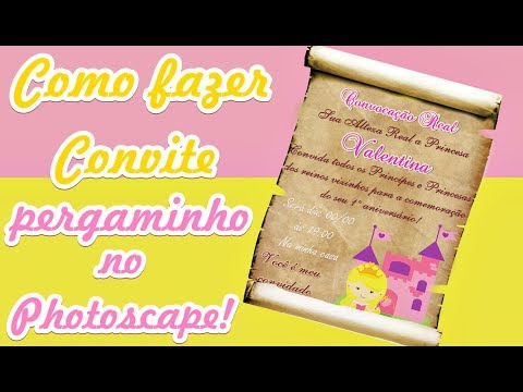 Como Fazer Convite Pergaminho No Photoscape Como Fazer Convite Pergaminho No Photoscape