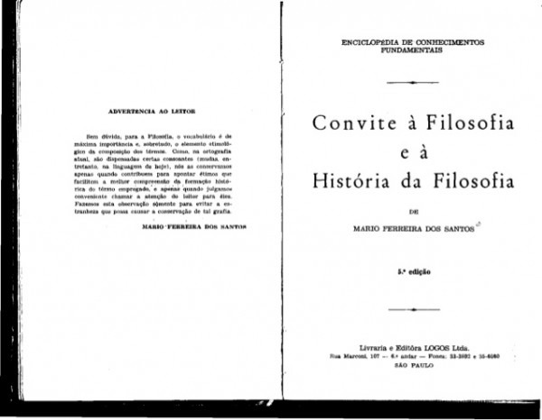 Resumo Dos Livros âconvite à Filosofia E à História Da Filosofia Resumo Dos Livros âconvite à Filosofia E à História Da Filosofia