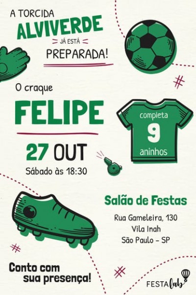 Convite Palmeiras Convite Palmeiras