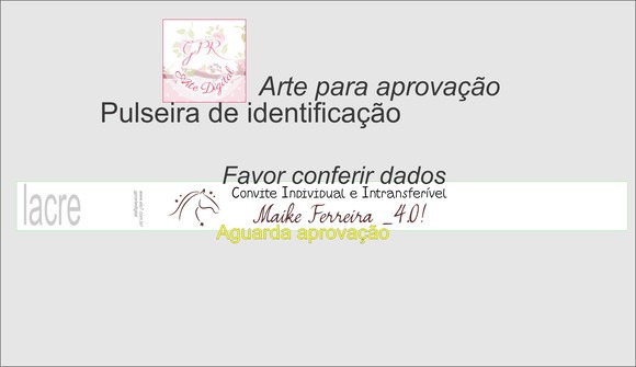 Convite Individual Pulseira Convite Individual Pulseira
