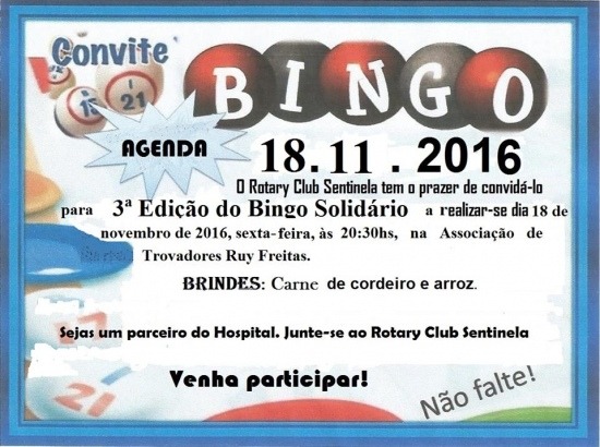 Noticias Rotary Sentinela Promove A 3º Edição Do Bingo Solidário Noticias Rotary Sentinela Promove A 3º Edição Do Bingo Solidário