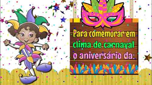 Video Convite Animado Carnaval Menina