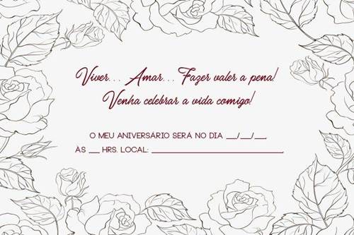 Convite De Aniversário Para Imprimir Convite De Aniversário Para Imprimir