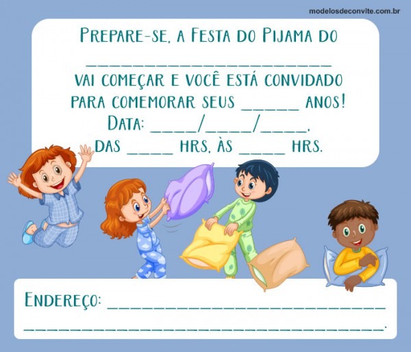 60 Convites Para Festa Do Pijama â Modelos De Convite 60 Convites Para Festa Do Pijama â Modelos De Convite