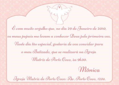 Convite De Batizado Virtual â Modelos De Convite Convite De Batizado Virtual â Modelos De Convite