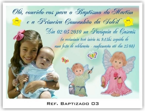 Convite De Batizado E AniversÃ¡rio Juntos Continue Vendo