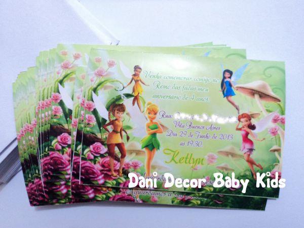 30 Convites Personalizados Tinkerbell E As Fadas 30 Convites Personalizados Tinkerbell E As Fadas