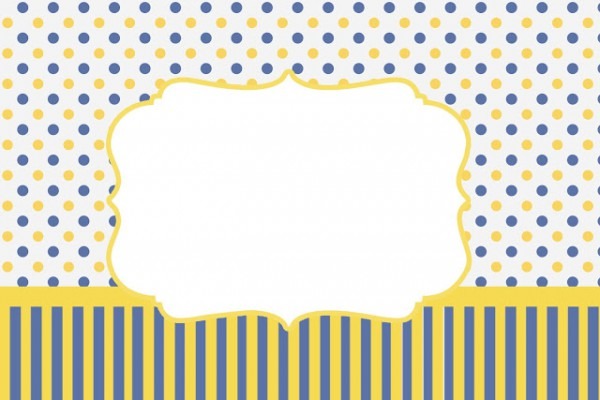 Poá E Listras Azul E Amarelo Poá E Listras Azul E Amarelo