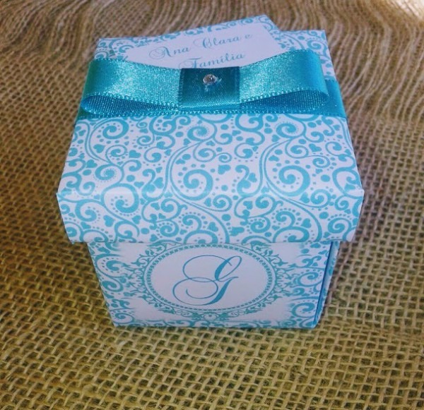 200 Convites Caixa De 15 Anos Azul Tiffany + 400 Individuais 200 Convites Caixa De 15 Anos Azul Tiffany + 400 Individuais