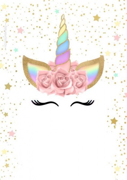 Convite Unicornio Gratis 4 Convite Unicornio Gratis 4