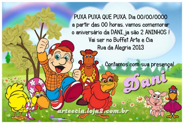 Convite Cocoricó Convite Cocoricó