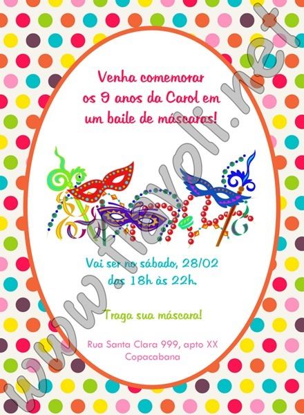 Convite Baile De Máscaras Flavoli Net Convite Baile De Máscaras Flavoli Net