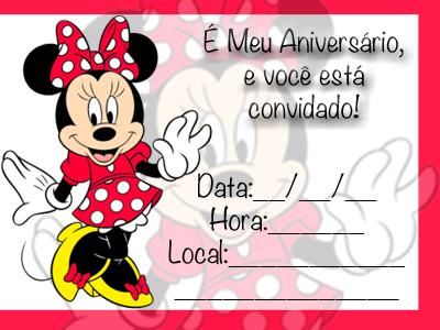 Convites De AniversÃrio Da Minnie Para Meninas Convites De AniversÃrio Da Minnie Para Meninas