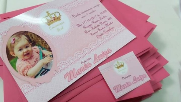 50 Convite 10x15 C Envelope Aniversário Coroa Realeza 50 Convite 10x15 C Envelope Aniversário Coroa Realeza