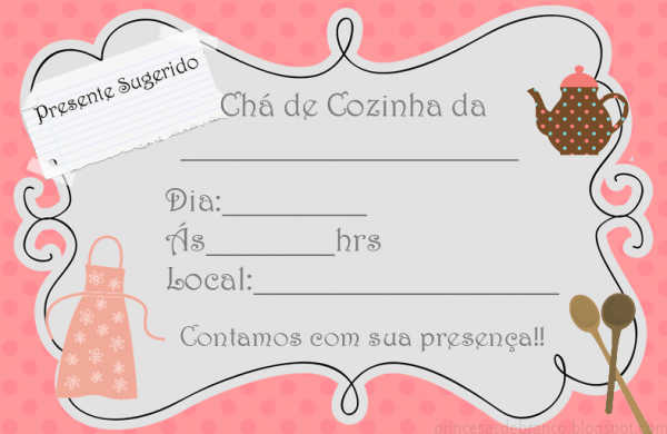Modelos De Convites De Chá De Cozinha Modelos De Convites De Chá De Cozinha