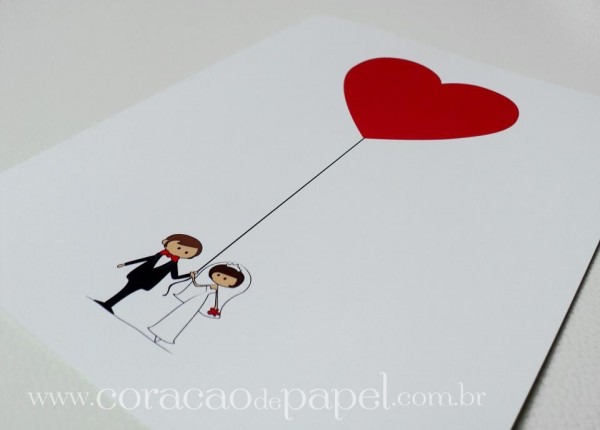 Convite De Casamento & Coração De Papel Convite De Casamento & Coração De Papel
