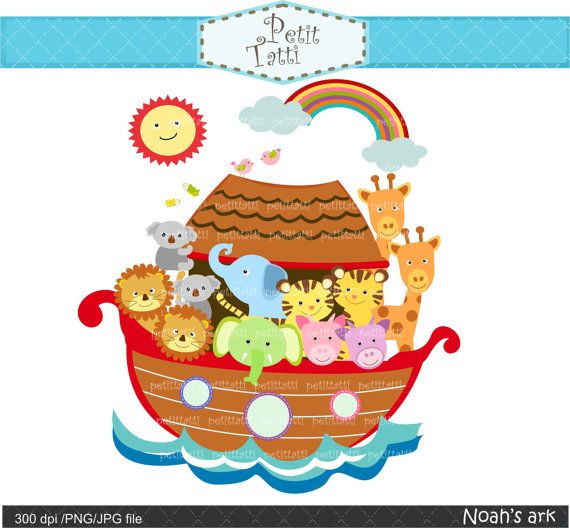Noah Ark Digital Clipart, Noah Ark Scene Clipart Noah Ark Digital Clipart, Noah Ark Scene Clipart