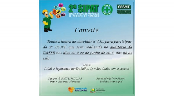 Bebedouro Discute Segurança No Trabalho No 2º Sipat Bebedouro Discute Segurança No Trabalho No 2º Sipat