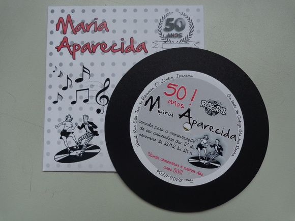 Convite Disco De Vinil Convite Disco De Vinil