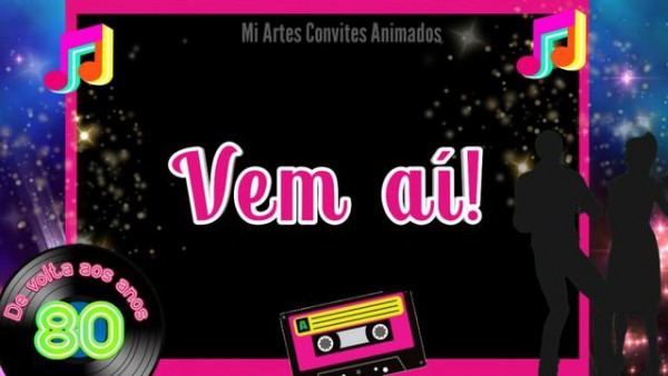 Convite Animado Anos 80 Convite Animado Anos 80